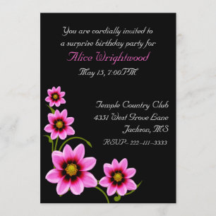 Sorprendente invitación de cumpleaños para damas n