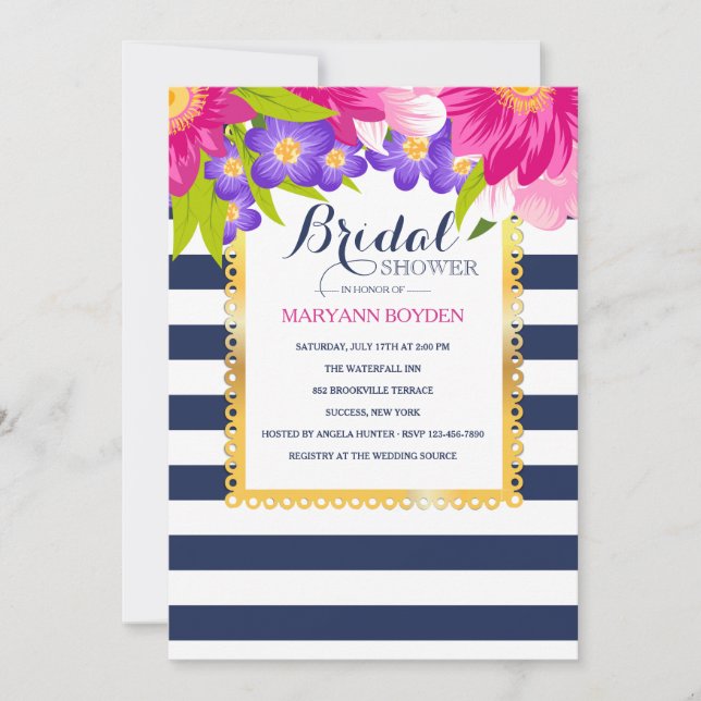 Sorprendente invitación floral (Anverso)