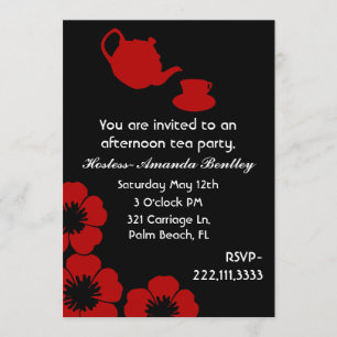 Sorprendente invitación para un partido de té negr