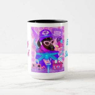 Sorprendente novia negro café taza
