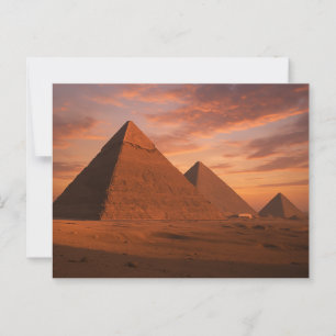 Sorprendente postal egipcia de Pyramids Sunset