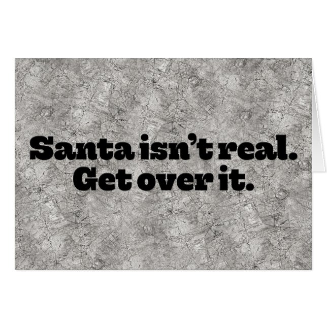 Sorprendente tarjeta de Navidades "Santa no es rea (Anverso (Horizontal))