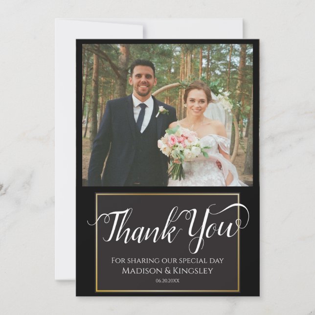 Sorprendente tarjeta Edgy Black Gothic Minimal de  (Anverso)