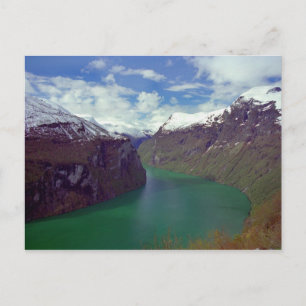 Sorprendente tarjeta postal Geiranger Fjord