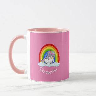 Sorprendente taza rosa de unicornio