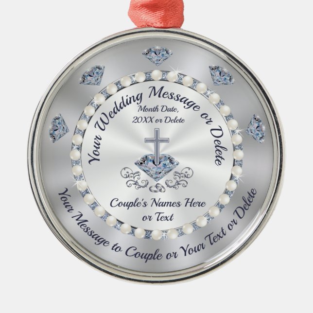 Sorprendentes ornamentos Bodas cristianos y person (Frente)