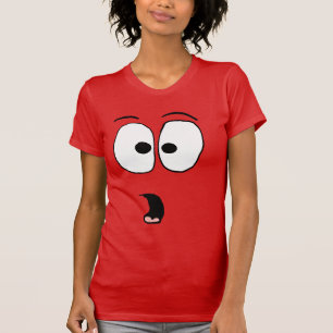 Sorprendida camiseta facial