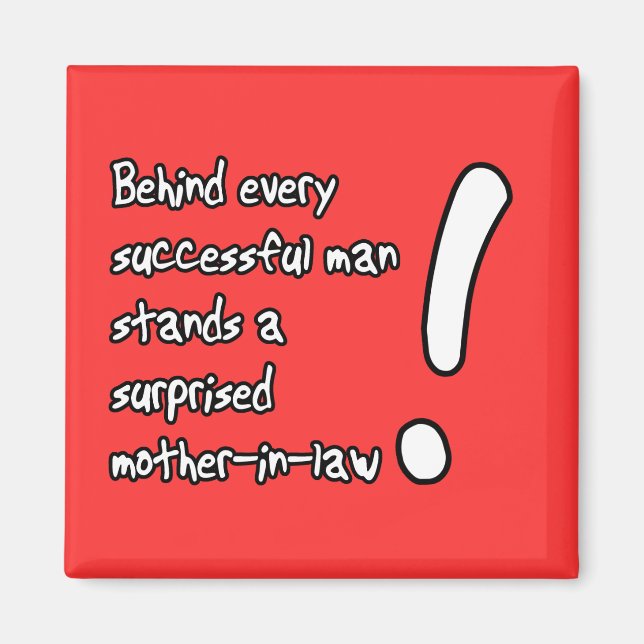 Sorprendido humor divertido en imanes para suegros (Frente)