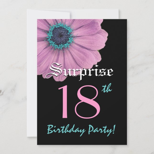 SORPRESA 18ª Plantilla de cumpleaños Daisy Rosa (Anverso)