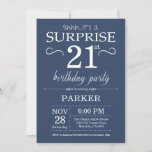 Sorpresa 21 cumpleaños invitación azul<br><div class="desc">Sorpresa 21 cumpleaños invitación con fondo azul. Cumpleaños de adultos. Invitar el cumpleaños de hombres o mujeres. 13. 15. 16. 18. 20. 21. 30. 40. 50. 60. 70. 80. 90. 100. Cualquier edad. Para más personalización, haga clic en el botón "Personalizar" y utilice nuestra herramienta de diseño para modificar esta...</div>