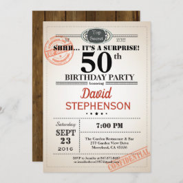 Sorpresa 50.ª invitación para fiestas de cumpleaño