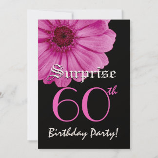 SORPRESA 60ª plantilla de cumpleaños Daisy rosa