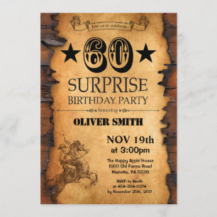 Sorpresa: 60.ª invitación al cumpleaños occidental