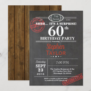 Sorpresa 60.ª invitación para fiestas de cumpleaño