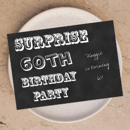 Sorpresa 60.º tablero de anuncios de la fiesta de