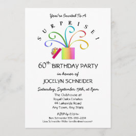 SORPRESA 60 o cualquier otra invitación de fiesta 