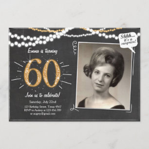 Sorpresa 60 Sesenta Invitación de cumpleaños de pu