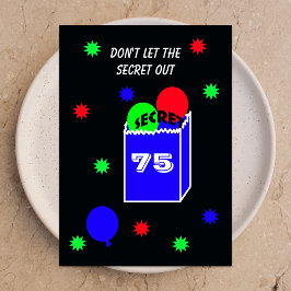 Sorpresa 75º cumpleaños Invitación SECRET