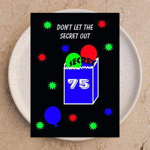 Sorpresa 75º cumpleaños Invitación SECRET