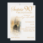 Sorpresa 90 invitaciones a fiestas de cumpleaños<br><div class="desc">A tus invitados y al invitado de honor les encantará esta invitación de cumpleaños número 90.  personalizar fácilmente las invitaciones con su propia información y añadir una imagen y la invitación está lista para ir.</div>