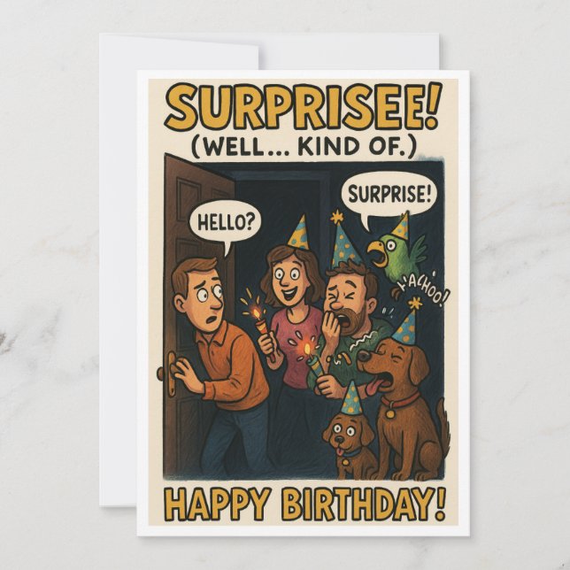 ¡Sorpresa! (Bueno... Tipo de) - Graciosa tarjeta d (Anverso)