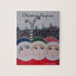 Sorpresa de Navidad rompecabezas de niños lindos