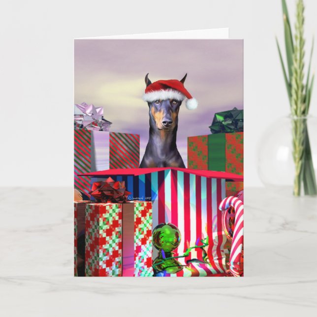Sorpresa del navidad del Doberman (Anverso)