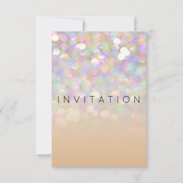 Sorpresa espumosa invitación a fiesta marfil-plate (Anverso)