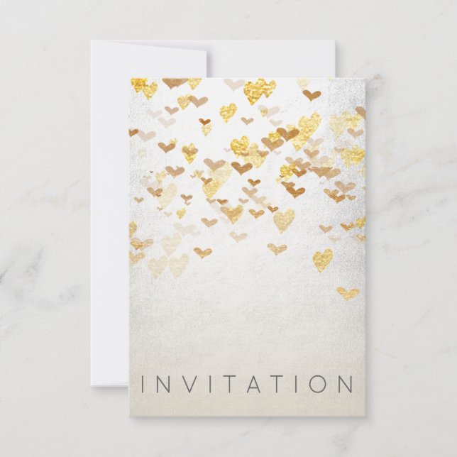 Sorpresa espumosa invitación de fiesta plata de or (Anverso)