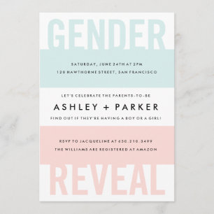Sorpresa Género revelar invitación de Baby Shower
