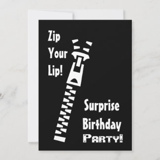 SORPRESA Invitación a la fiesta de cumpleaños Zip