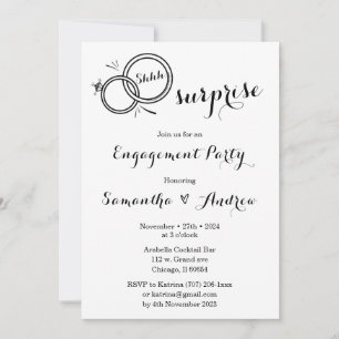Sorpresa Invitaciones a la Fiesta de Compromiso