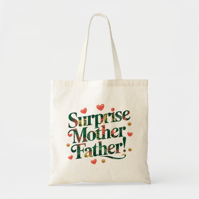 Sorpresa Madre Padre Moda Bolsa De Tote (Frente)