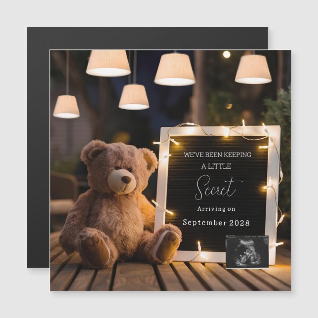 sorpresa moderna para bebé Anuncio de embarazo (Anverso/Reverso)