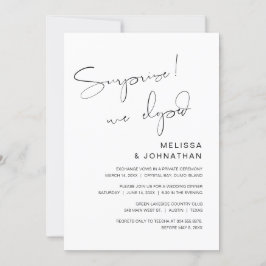 Sorpresa, nos escapamos, Invitación de bodas sorpr