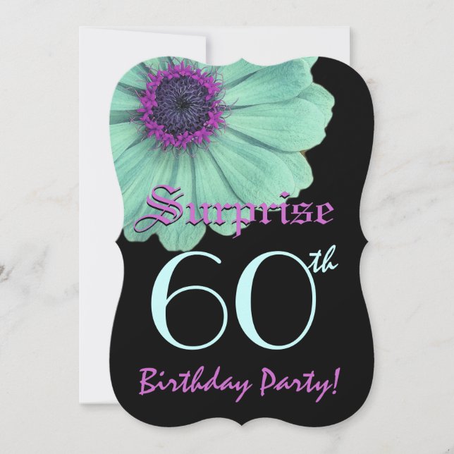 SORPRESA Plantilla de cumpleaños número 60 Daisy m (Anverso)