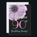 SORPRESA plantilla de cumpleaños número 80 Daisy m<br><div class="desc">Este diseño de margarita morada es una manera bonito y elegante de invitar a la gente a una fiesta de cumpleaños SORPRESA. Todo el texto es totalmente personalizable. Puede experimentar con diferentes tipos de papel haciendo clic en la pestaña "Opciones de invitación" en la esquina superior derecha. Aunque este diseño...</div>