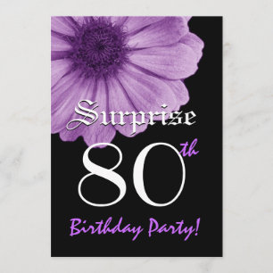 SORPRESA plantilla de cumpleaños número 80 Daisy m