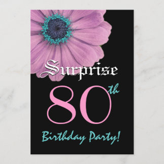 SORPRESA Plantilla de cumpleaños número 80 Daisy r
