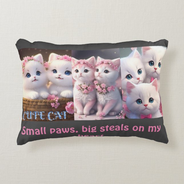 ¡Sorpresa! ¡Son gatitos! - Almohada Adorable CaAcc (Anverso)