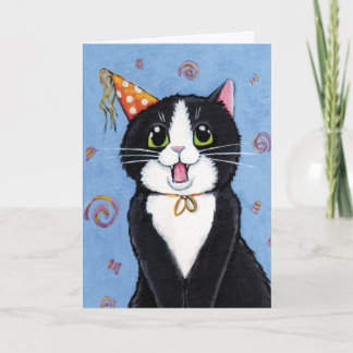 ¡Sorpresa! | Tarjeta de cumpleaños feliz para gato