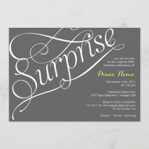 "SORPRISE" Invitación a evento o cumpleaños