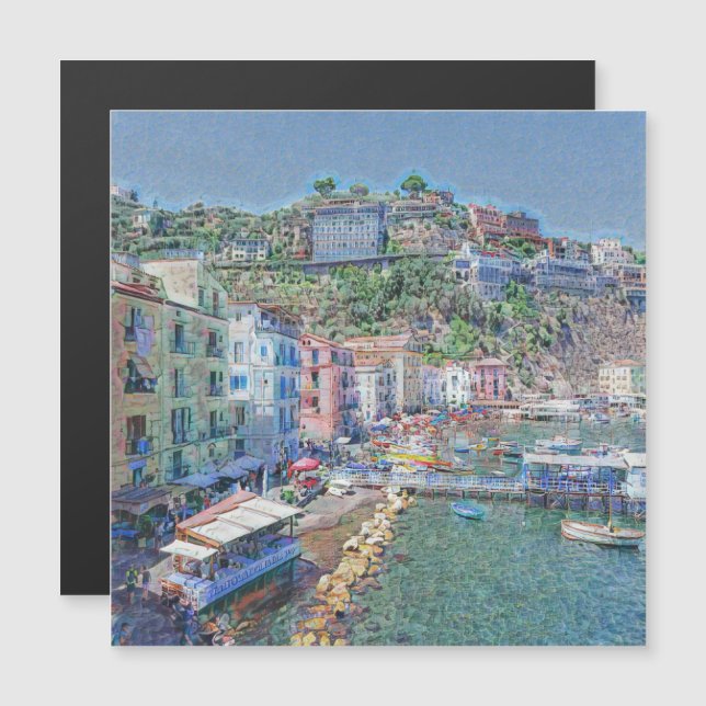 SORRENTO, Marina Grande, Fridge Magnet (Anverso/Reverso)