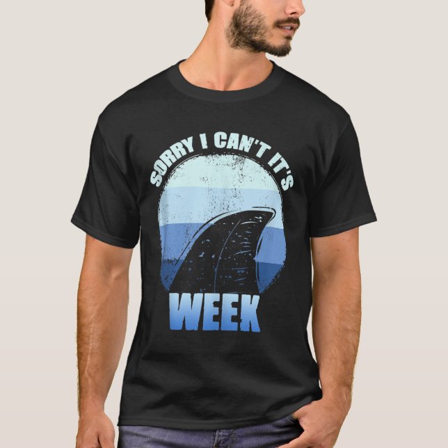 Sorry I Can't It's Week Funny Shark Gift Tank Top  (Anverso)