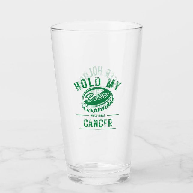 Sostén mi cerveza mientras le pego al cáncer (Anverso)
