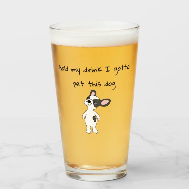 Sostén mi taza Tengo Mascota este vaso de cerveza  (Anverso (lleno))