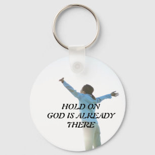 Sosténgase en dios es ya allí llavero