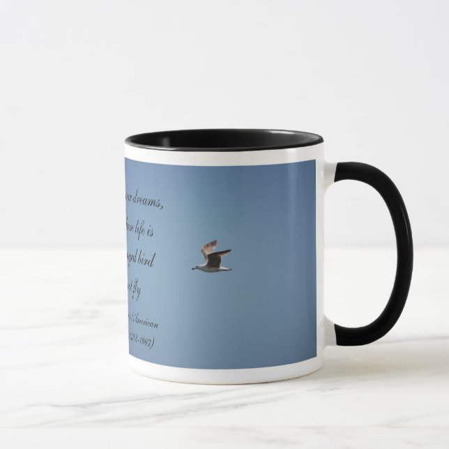 SOSTÉNGASE RÁPIDAMENTE A SUS SUEÑOS - taza (Derecha)