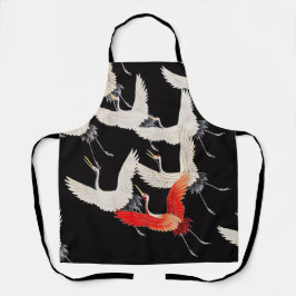 ¡Soto! Bloqueo de madera japonés. Delantal con imp