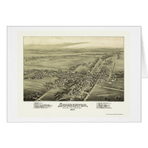 Souderton, mapa panorámico del PA - 1894